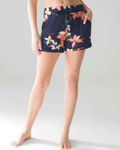 Lure's Floral Navy Shorts